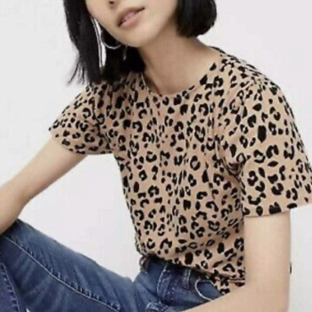 LAST CALL!!!!!  OBO J. Crew puff sleeve leopard print shirt